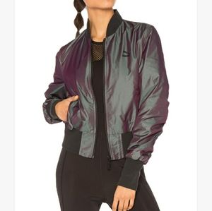 Puma Iridescent Plum Bomber Jacket